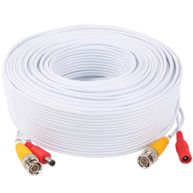 Postta BNC Video Power Cable (2 Pack 100 Feet) Video Security Camera Cable Wire with Four Connectors for CCTV DVR Surveillance System - Image 2